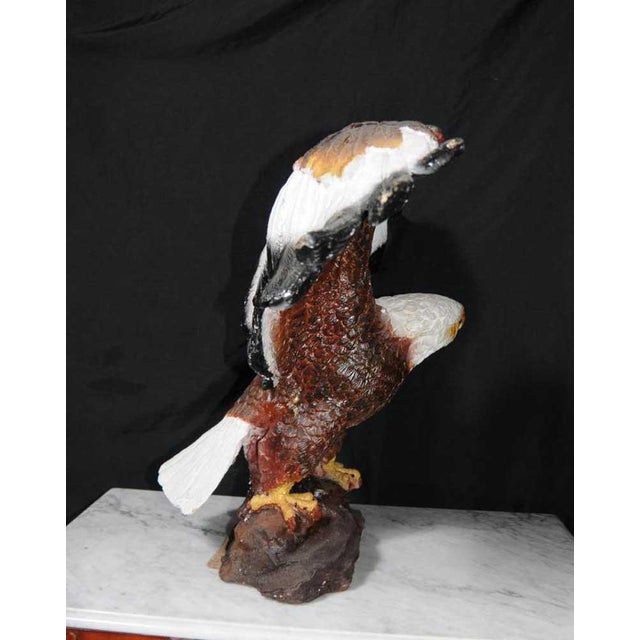 Coloured Bronze American Golden Eagle Statue For Sale - Image 3 of 10