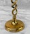 Brass Antique Traditional Brass Twist Motif Candlestick Holders – A Pair For Sale - Image 8 of 9