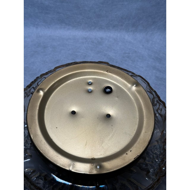 1970s Italian Textured Flush Mount Ceiling Light, 1970s For Sale - Image 5 of 9