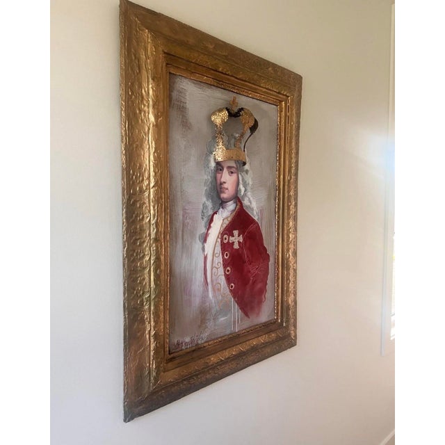 Contemporary Louis St. Lewis "George" Large Original Mixed Media 3d Crown Assemblage Signed For Sale - Image 3 of 11