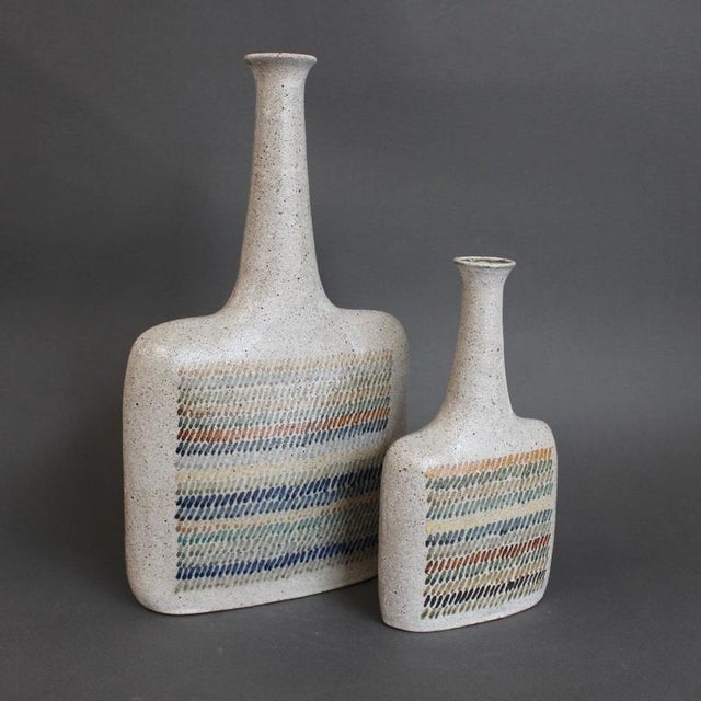 Vintage Italian Ceramic Decorative Bottle by Bruno Gambone, 1990s For Sale - Image 18 of 18