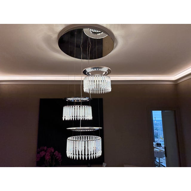 French Baccarat 3-Tier Lady Crinoline Chandelier For Sale - Image 3 of 7