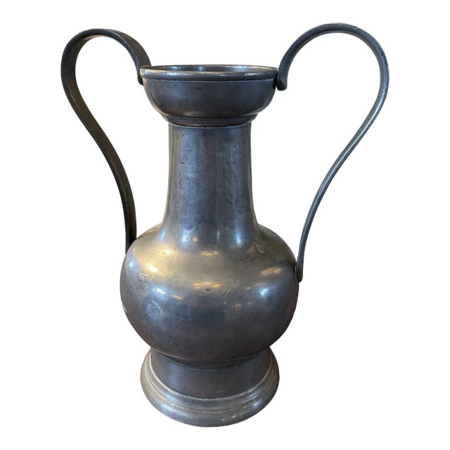18th Century Flemish Rembrandt Style Double Handled Pewter Flagon Hallmarked For Sale