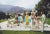 Palm Springs Party 1970 by Slim Aarons Slim Aarons Limited Estate Edition A poolside party at a desert house, designed by...
