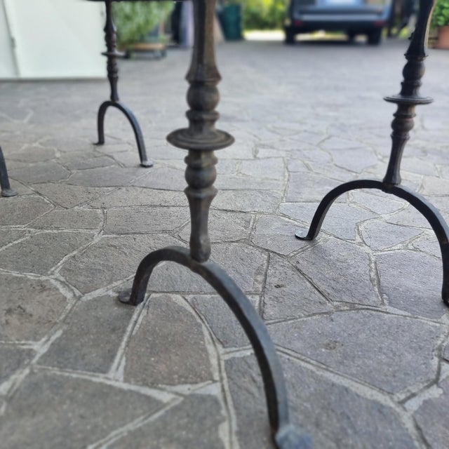 Coffee Table with Walnut Top and Forged Iron Base, 1670 For Sale - Image 9 of 11