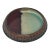 Vintage Studio Pottery Catchall Dish, Oxblood and Crackle Celadon Split Glaze, Signed For Sale