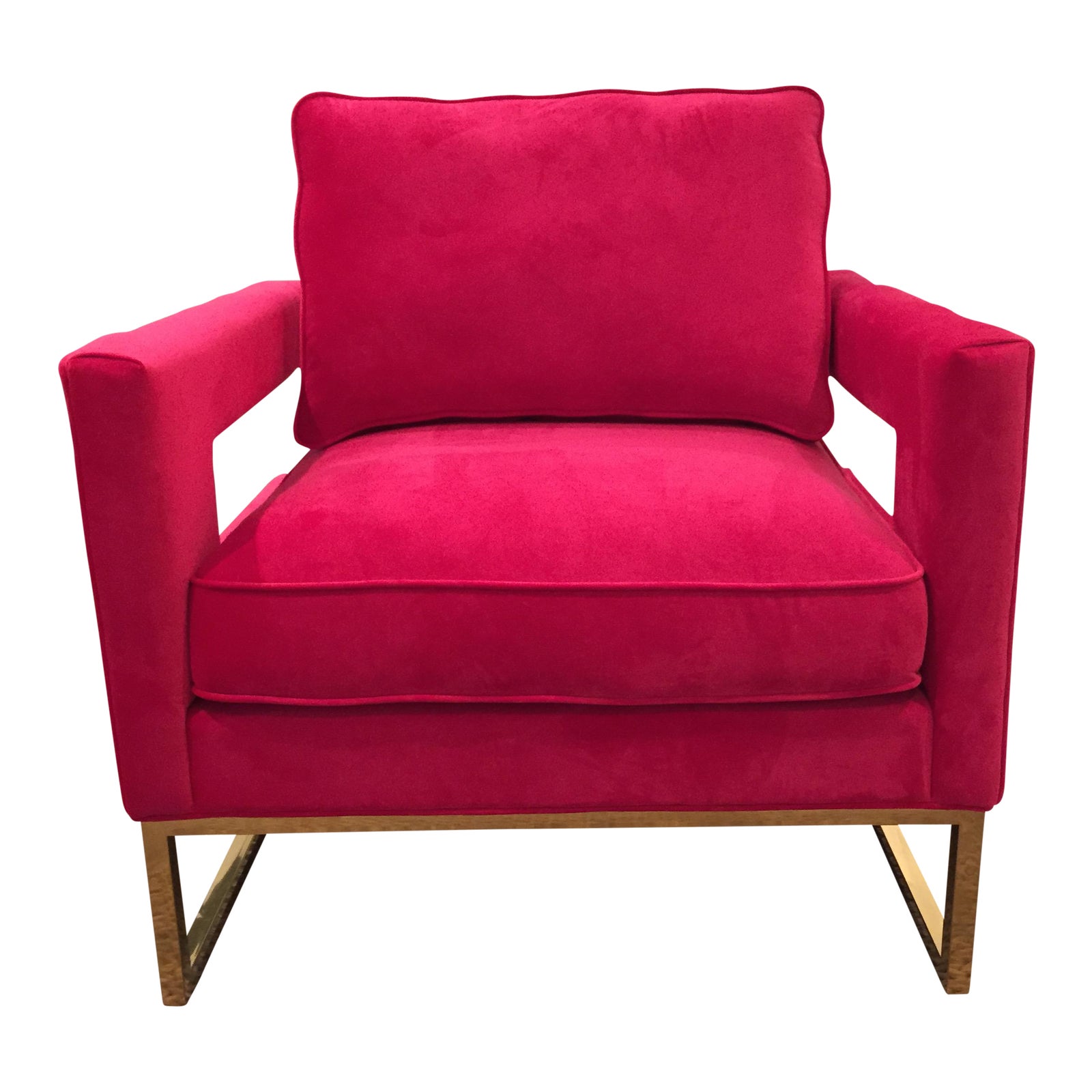 New Hot Pink Velvet Chair Chairish