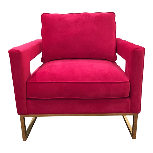 New Hot Pink Velvet Chair Chairish