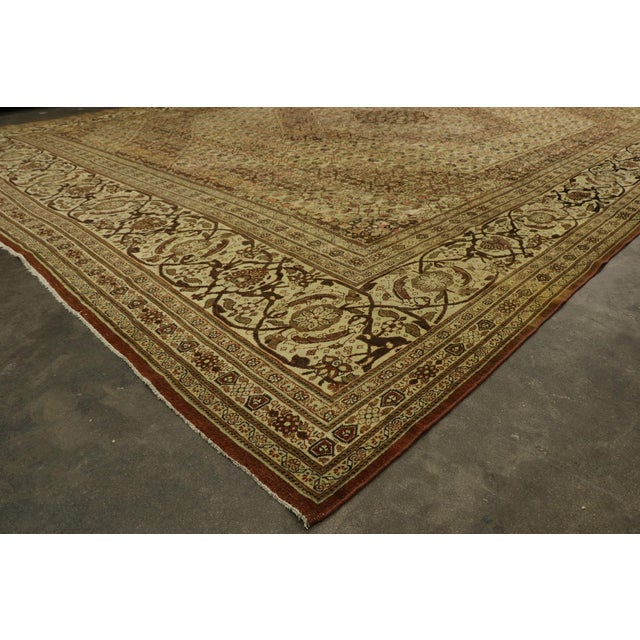 Late 19th Century Persian Tabriz Rug, 12'11 X 17'09 For Sale - Image 9 of 11