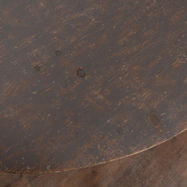 Pair of 19th Century Swedish Painted Demilune Pine Side Tables Consoles For Sale - Image 6 of 16