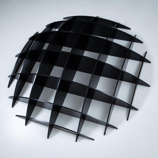 Convex Black Wall Shelf Tyco by Manfredo Massironi for Nikol International, 1970s For Sale - Image 4 of 10