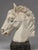 A carved white marble horse head, probably Italian, provisionally dated to the late nineteenth or early twentieth century,...