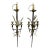 Antique Italian Metal and Wood Sword Candle Wall Sconces a Pair For Sale