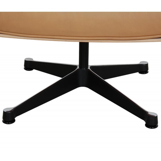 Lounge Chair with Ottoman in Caramel Coloured Leather by Charles Eames for Vitra, Set of 2 For Sale - Image 16 of 18