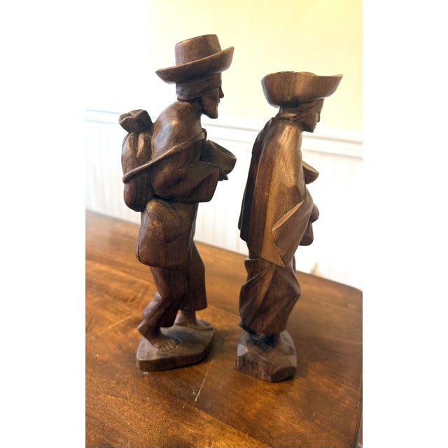 1930s The Travelers Hand Carved Wooden Folk Art For Sale - Image 6 of 12