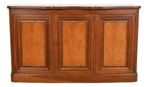 Baker Furniture Mid-Century French Regency Cherry Wood Sideboard or Bar Cabinet, Circa 1960s