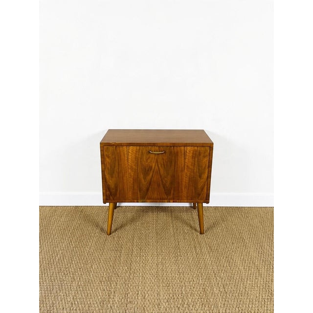 Mid-Century Modern Vintage Brown Walnut Cabinet, 1960 For Sale - Image 3 of 15
