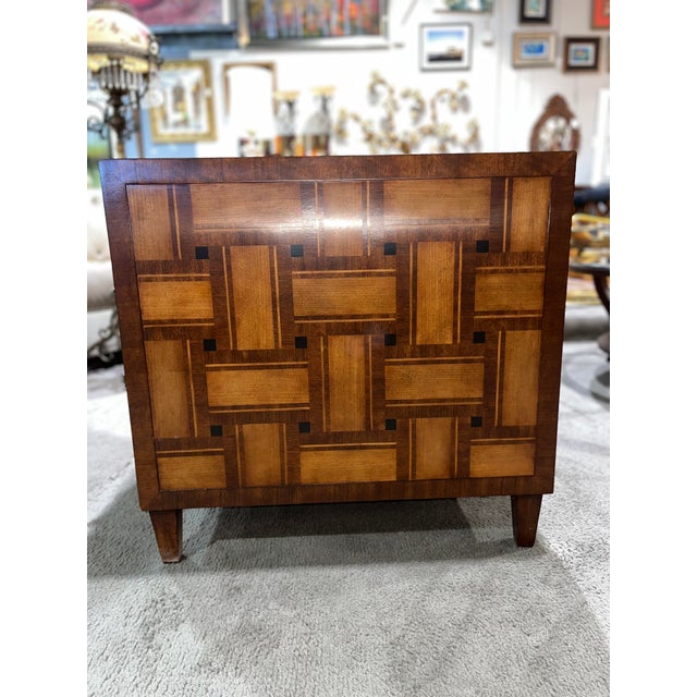 Early 21st Century Jonathan Charles Woven Wood Club Chair For Sale - Image 5 of 11