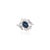 Royal Blue Sapphire Diamond Wedding Ring for Women Size 5 For Sale - Image 4 of 12