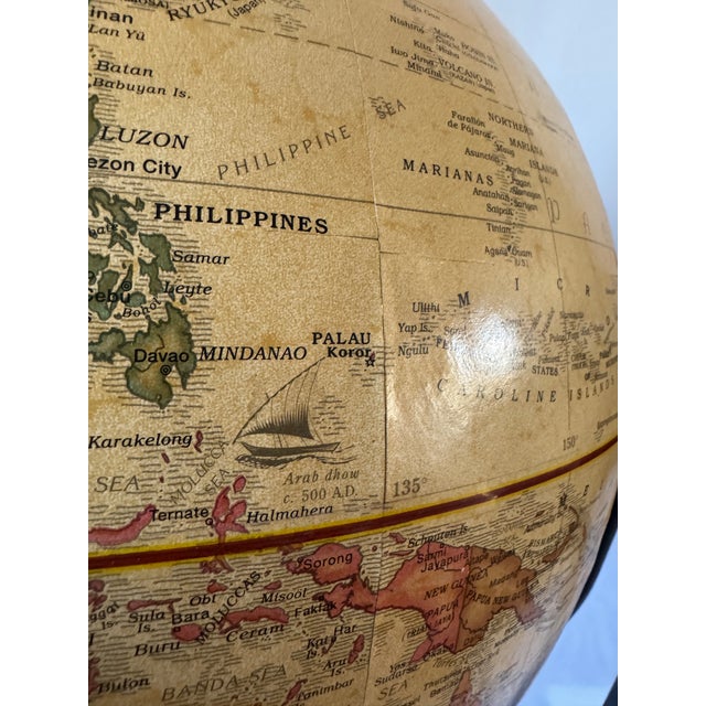 Late 20th Century Modern Iron Replogle Floor Globe in the Style of Paul McCobb For Sale In New York - Image 6 of 12