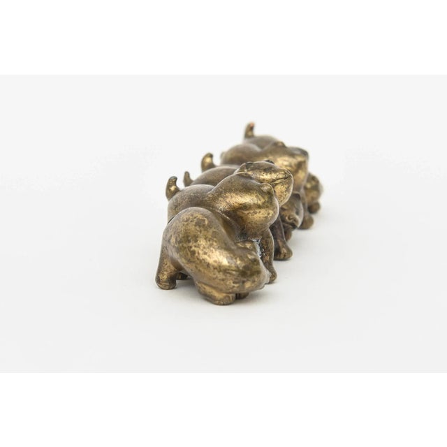 Arthur Court Vintage Signed Arthur Court Bronze Paperweight of Dogs, 1979 For Sale - Image 4 of 9