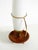 Large Mid-Century Modern Table Lamp in Brass and Teak with Frosted Glass Shade, 1950s For Sale - Image 11 of 18