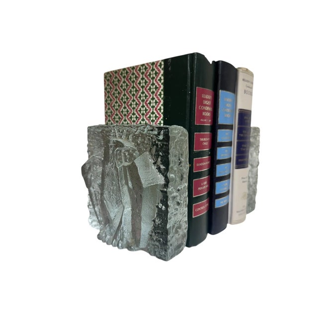 Blenko Blenko Imperial Eagle Pair of Bookends Don Shepherd Designed For Sale - Image 4 of 4