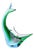 Mid-Century Murano Glass Fish Sculpture in Blue and Green Tones, Italy, 1970 For Sale