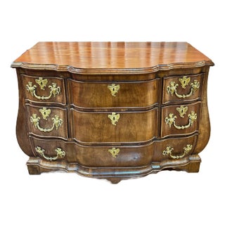 Bombay Chest 20th Century, Mahogany Continental Brass Pulls For Sale