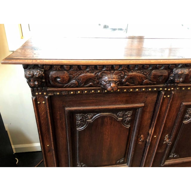 19th Century French Renaissance Carved Buffet For Sale - Image 4 of 13
