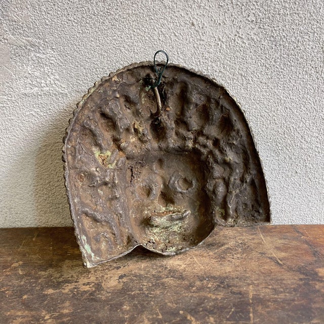 Brown Mahakal Ritual Mask Depicting Bhairara a Deity of Tibetan Buddhism in Bronze, 1800s For Sale - Image 8 of 9