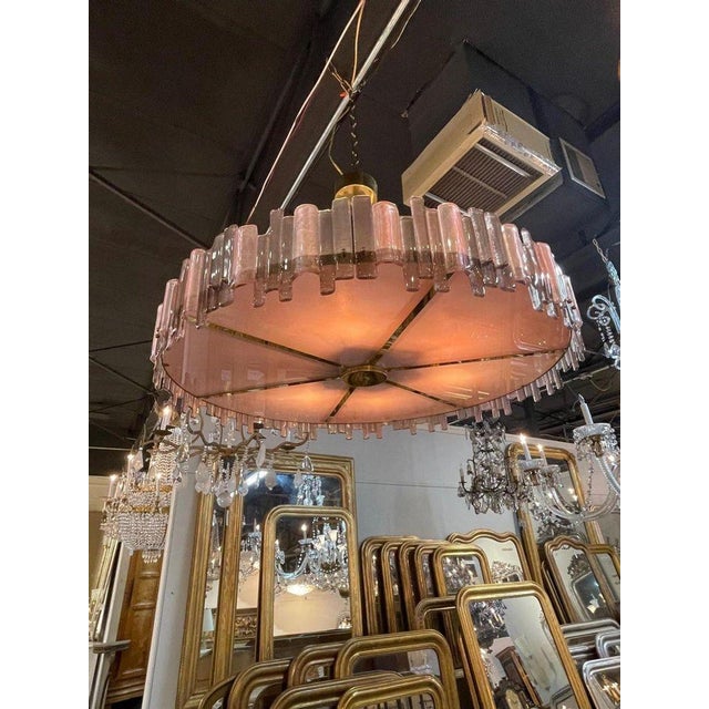 Modern Modern Murano Disc Chandelier For Sale - Image 3 of 8