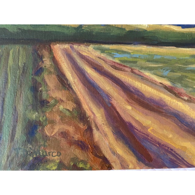 This landscape oil painting was painted onsite, "en plein air" in Charles City County, Virginia, at the Upper Shirley...