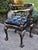 Vtg. Corner Chair Black Lacquer Gilt Chippendale Roundabout For Sale - Image 13 of 16