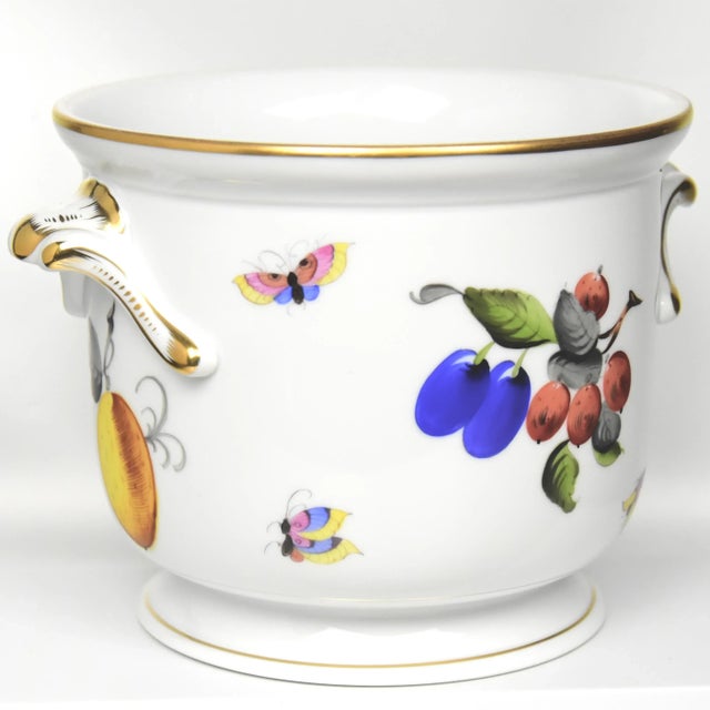 Entirely Hand Painted, Large Vintage Herend Cachepots,/Bottle Coolers, a Pair For Sale In Los Angeles - Image 6 of 12