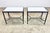Mid-Century Modern Mid Century Modern Wrought Iron & Milk Glass Small Side Tables—a Pair For Sale - Image 3 of 12