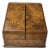 Antique Victorian Burl Walnut Stationery Writing Box For Sale