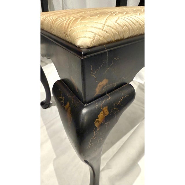 1980s Set of Six Chinoiserie Queen Anne Style Dining Chairs – Attributed to Drexel For Sale - Image 11 of 11