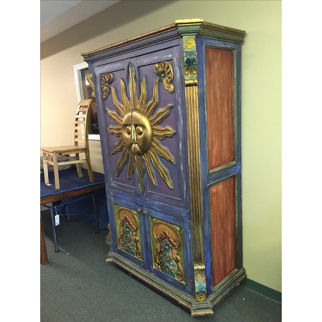 Hand Crafted Vintage Mexican Sun Armoire Chairish