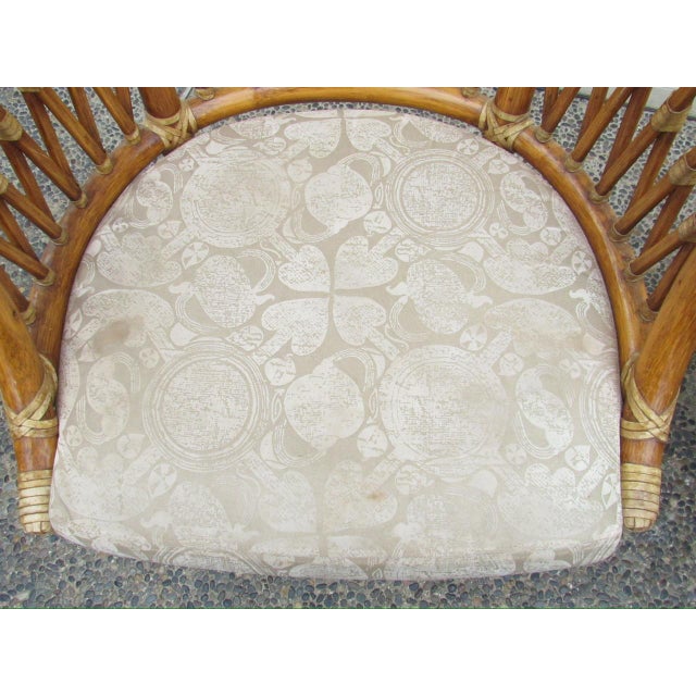 Pair of Vintage McGuire Rattan Barrel-Back Armchairs For Sale - Image 12 of 17