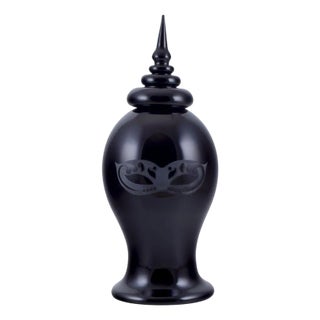 Black Murano Glass Floor Vase by Roberto Cavalli, 2000s For Sale