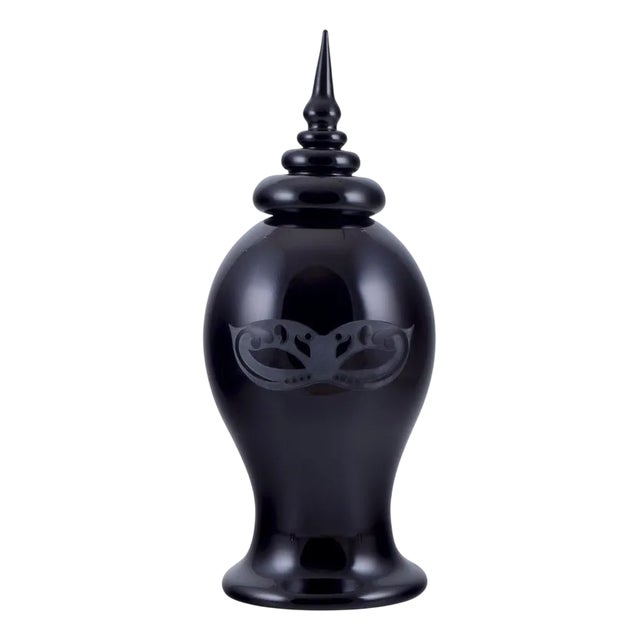 Black Murano Glass Floor Vase by Roberto Cavalli, 2000s For Sale