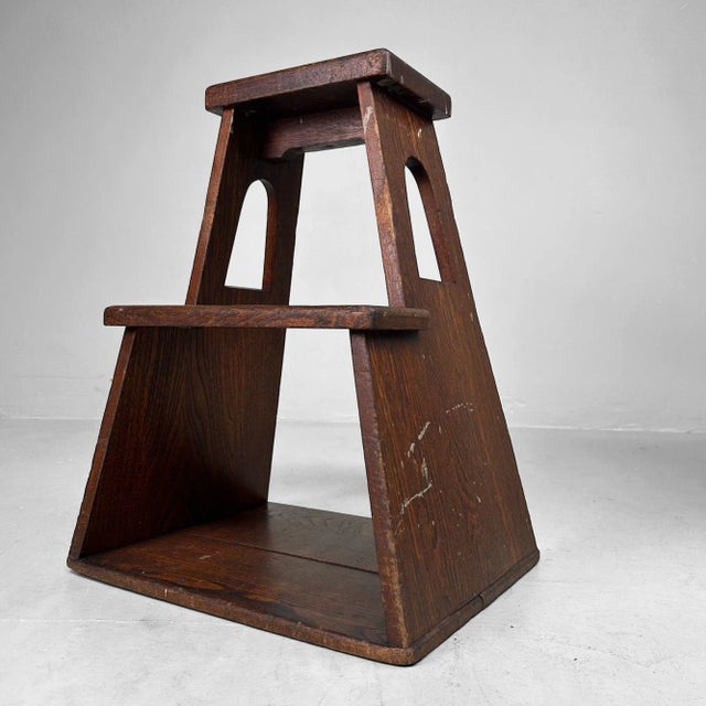 Vintage Japanese Decorative Wooden Step Stool, 1960s For Sale - Image 11 of 11
