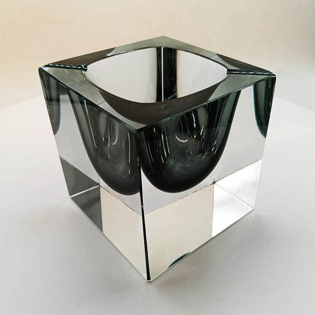 Large Cube Ashtray or Catch-All in Murano Glass by Flavio Poli for Seguso, 1960s For Sale - Image 9 of 17