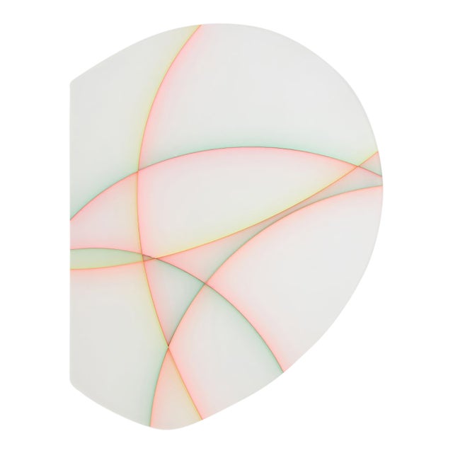Contemporary Abstract Cast Acrylic and Spray Paint "Shield Iii" by Tom Henderson For Sale