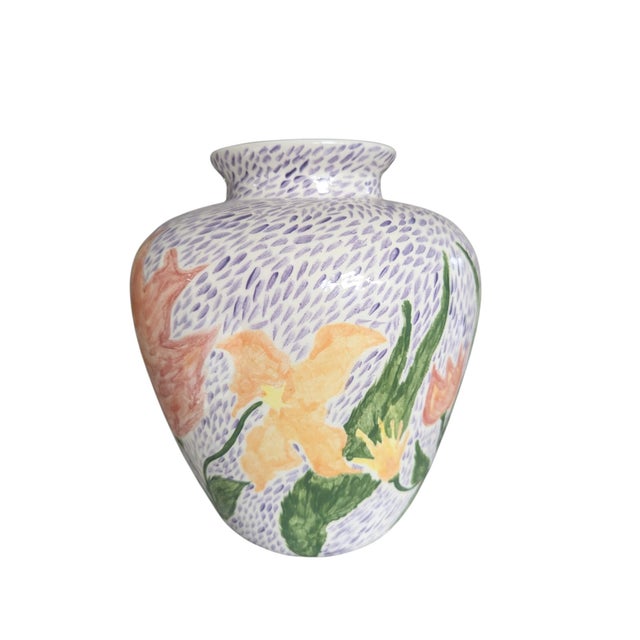 1990s Vintage 90s Studio Pottery Handcrafted Vase For Sale - Image 5 of 10