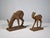 Two-piece terracotta deer figurine set, designed by Else Bach for Karlsruhe Majolica. A serene, naturalistic design with a...