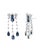 Agi Natural Blue Sapphire & Diamond Necklace 18 Karat White Gold, Suite, Estate For Sale - Image 4 of 8