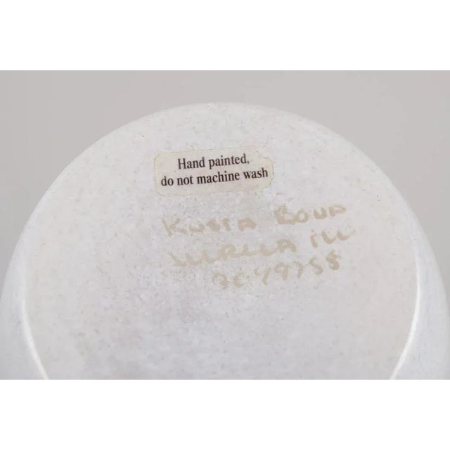 Glass Tall and Slender Vase with Flowers by Ulrica Hydman Vallien for Kosta Boda For Sale - Image 7 of 9