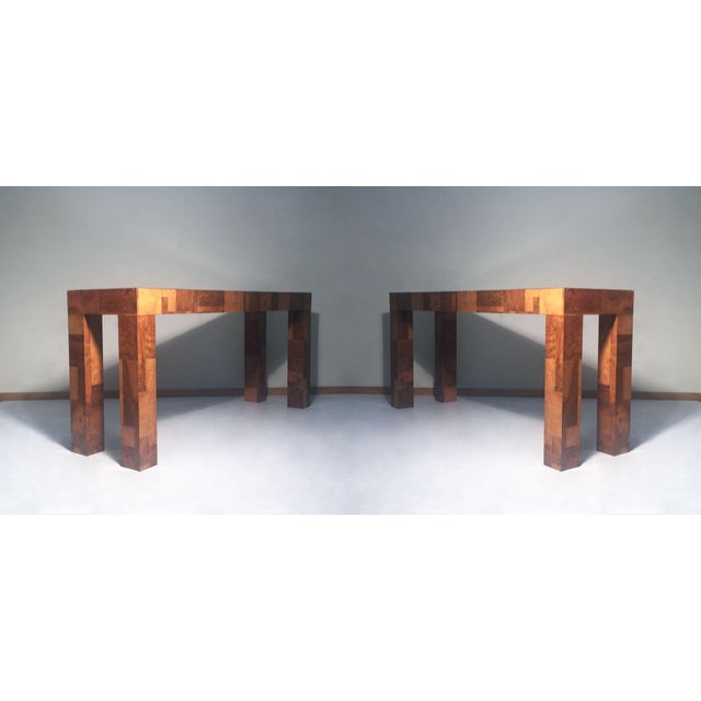 Pair Of Paul Evans Authenticated Cityscape Console Tables For Sale - Image 9 of 9